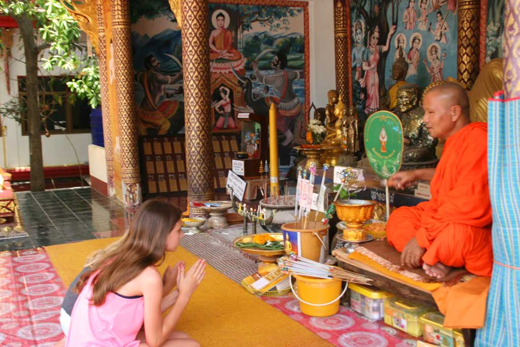 Monk blessing in Thailand