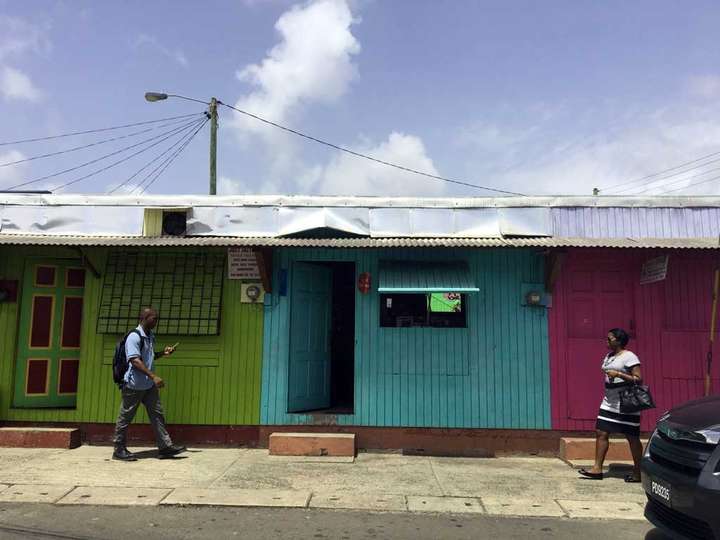 Colorful buildings in Castries